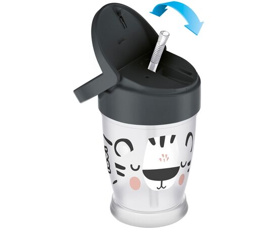 Поїльник-непроливайка Lovi Salt & Pepper із силіконовою трубочкою 250 мл (35/356), зображення 2