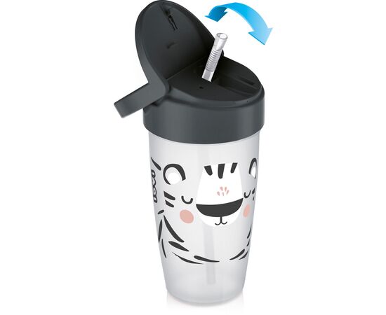 Поїльник-непроливайка Lovi Salt & Pepper із силіконовою трубочкою 350 мл (35/357), зображення 2 Поїльник-непроливайка Lovi Salt & Pepper із силіконовою трубочкою 350 мл (35/357), зображення 2