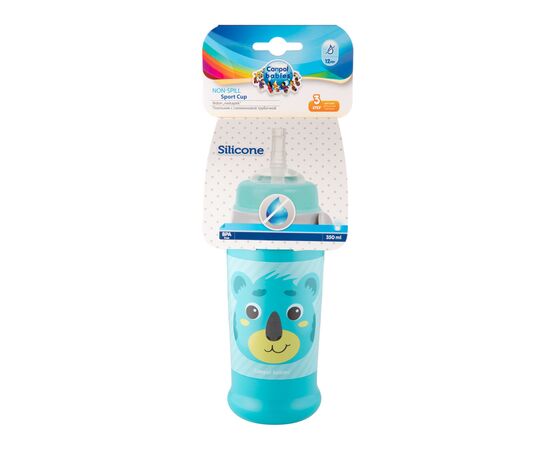 Поильник-непроливайка Canpol babies Hello Little с силиконовой насадкой Бирюзовый 350 мл (56/510_tur), изображение 3 Поильник-непроливайка Canpol babies Hello Little с силиконовой насадкой Бирюзовый 350 мл (56/510_tur), изображение 3