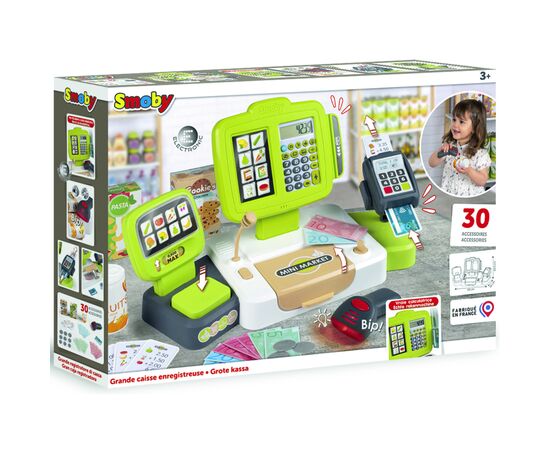 Игровой набор Smoby Электронная касса с терминалом весами и звуковым сканером (350114), изображение 6 Игровой набор Smoby Электронная касса с терминалом весами и звуковым сканером (350114), изображение 6