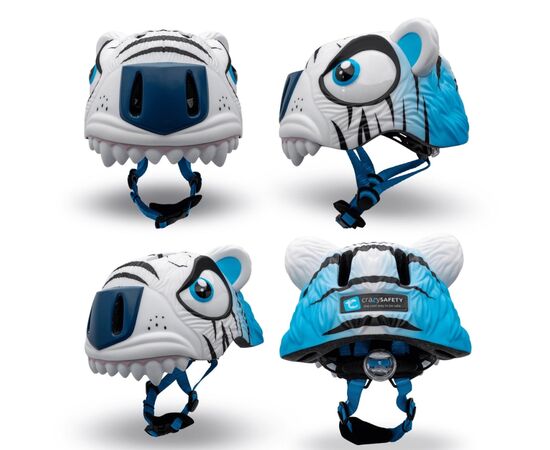 Шлем Velotrade Crazy Safety "Білий Тигр" (HEAD-060), изображение 2 Шлем Velotrade Crazy Safety "Білий Тигр" (HEAD-060), изображение 2