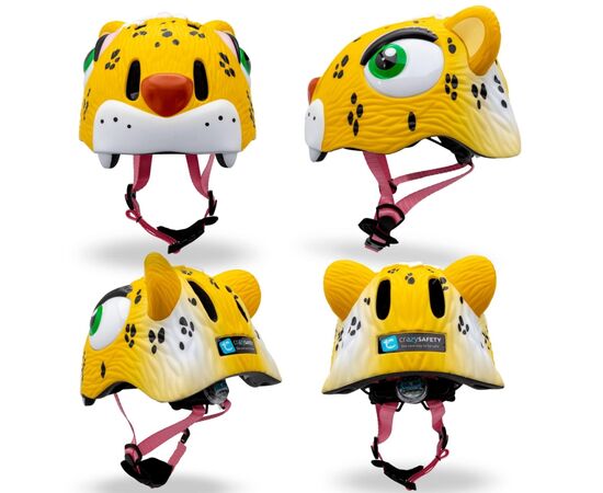 Шлем Velotrade Crazy Safety "Жовтий Леопард" (HEAD-062), изображение 2 Шлем Velotrade Crazy Safety "Жовтий Леопард" (HEAD-062), изображение 2