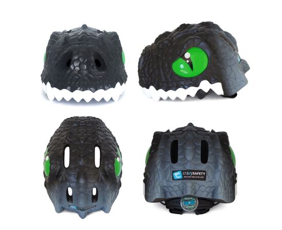 Шлем Velotrade Crazy Safety "Чорний Дракон" (HEAD-067), изображение 2 Шлем Velotrade Crazy Safety "Чорний Дракон" (HEAD-067), изображение 2