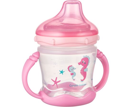 Поильник-непроливайка Canpol babies Sweet fun 180 мл (57/300_pin), изображение 2 Поильник-непроливайка Canpol babies Sweet fun 180 мл (57/300_pin), изображение 2