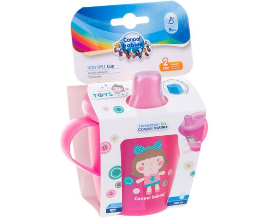 Поильник-непроливайка Canpol babies Toys 250 мл Розовая (31/200_pin), изображение 5 Поильник-непроливайка Canpol babies Toys 250 мл Розовая (31/200_pin), изображение 5