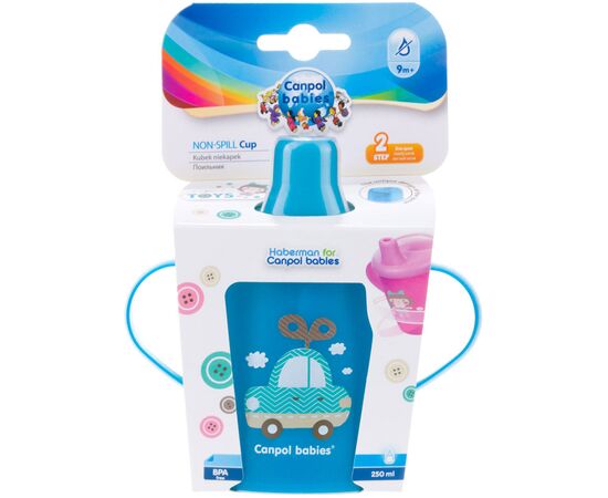Поильник-непроливайка Canpol babies Toys 250 мл Голубая (31/200_blu), изображение 4 Поильник-непроливайка Canpol babies Toys 250 мл Голубая (31/200_blu), изображение 4