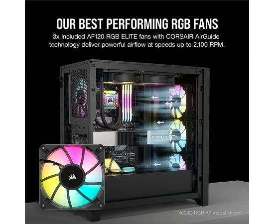 Корпус Corsair iCUE 5000D RGB AirFlow Tempered Glass Black (CC-9011242-WW), изображение 3 Корпус Corsair iCUE 5000D RGB AirFlow Tempered Glass Black (CC-9011242-WW), изображение 3