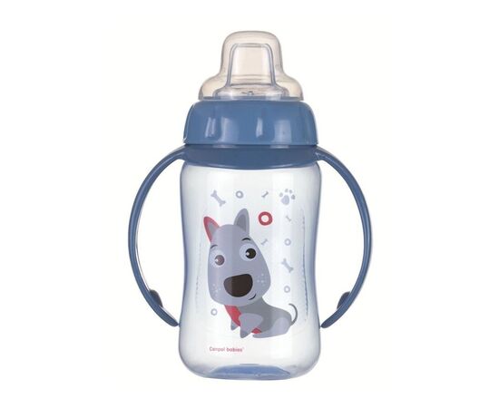Поильник-непроливайка Canpol babies Cute Animals Собачка с мягким носиком и ручками 320 мл (56/512_blu)