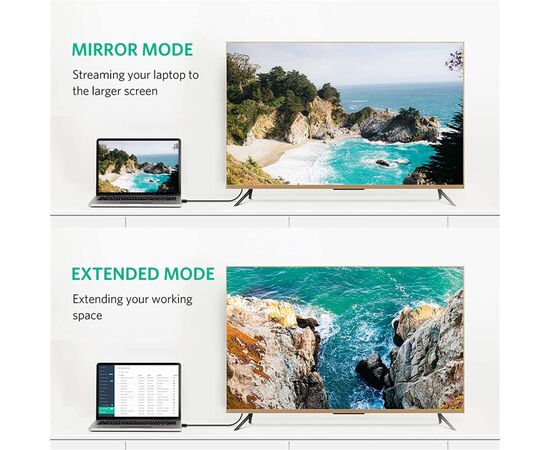 Кабель мультимедийный Display Port to Display Port 5.0m V1.2 DP102 Ugreen (10213), изображение 4 Кабель мультимедийный Display Port to Display Port 5.0m V1.2 DP102 Ugreen (10213), изображение 4