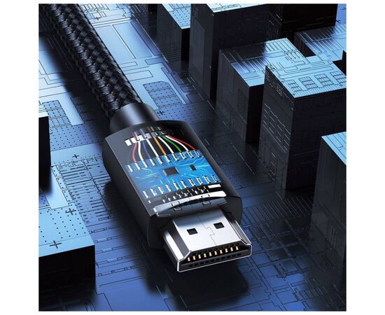 Кабель мультимедийный HDMI to HDMI 5.0m V2.0 HD119 Cafule Ugreen (40103), изображение 3 Кабель мультимедийный HDMI to HDMI 5.0m V2.0 HD119 Cafule Ugreen (40103), изображение 3