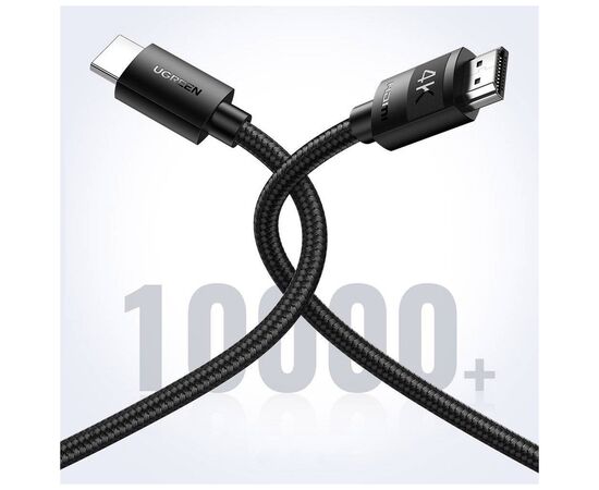 Кабель мультимедийный HDMI to HDMI 5.0m V2.0 HD119 Cafule Ugreen (40103), изображение 4 Кабель мультимедийный HDMI to HDMI 5.0m V2.0 HD119 Cafule Ugreen (40103), изображение 4