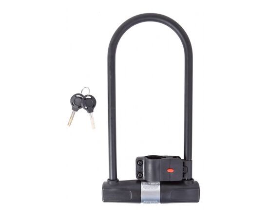 Замок велосипедный Velotrade U-Lock PY 6001 115mm x 265mm Black (LCK-061), изображение 2 Замок велосипедный Velotrade U-Lock PY 6001 115mm x 265mm Black (LCK-061), изображение 2
