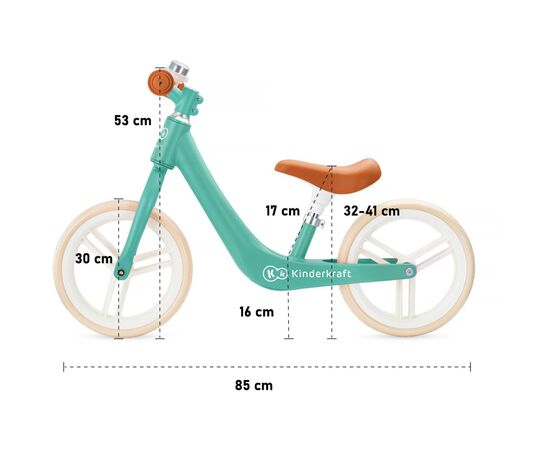 Беговел Kinderkraft Fly Plus Green (KKRFLPLGRE0000) (5902533915033), изображение 9 Беговел Kinderkraft Fly Plus Green (KKRFLPLGRE0000) (5902533915033), изображение 9