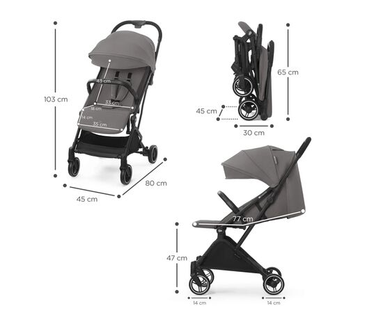 Коляска Kinderkraft Indy 2 Cozy Grey (KSINDY00GRY0000) (5902533920129), изображение 7