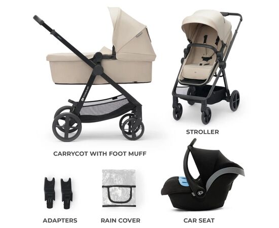 Коляска Kinderkraft 3 в 1 Newly Sand Beige (KSNEWL00BEG3000) (5902533921867), изображение 10 Коляска Kinderkraft 3 в 1 Newly Sand Beige (KSNEWL00BEG3000) (5902533921867), изображение 10