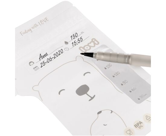 Пакет для хранения грудного молока Lovi Buddy bear 25 шт (12/208), изображение 3 Пакет для хранения грудного молока Lovi Buddy bear 25 шт (12/208), изображение 3