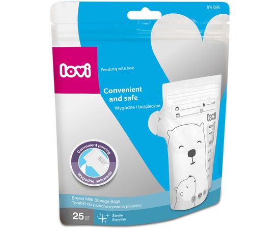 Пакет для хранения грудного молока Lovi Buddy bear 25 шт (12/208), изображение 7 Пакет для хранения грудного молока Lovi Buddy bear 25 шт (12/208), изображение 7