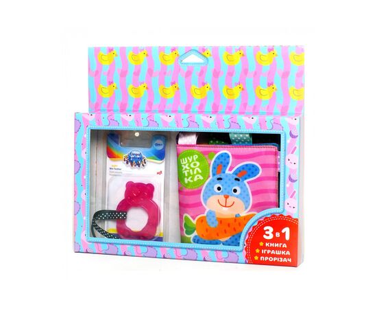 Развивающая игрушка Книжковий хмарочос Мягкая книга шуршалка: Зайка (6102275), изображение 3 Развивающая игрушка Книжковий хмарочос Мягкая книга шуршалка: Зайка (6102275), изображение 3