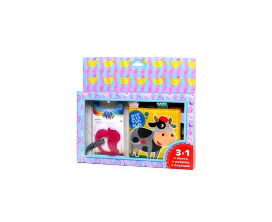 Развивающая игрушка Книжковий хмарочос Мягкая книга шуршалка: Коровка (6102276), изображение 3