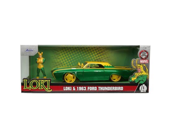 Машина Jada металева Марвел Форд Тандерберд 1963 з фігуркою Локі 1:24 (253225026), зображення 5 Машина Jada металева Марвел Форд Тандерберд 1963 з фігуркою Локі 1:24 (253225026), зображення 5