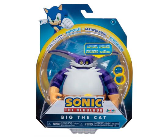 Фигурка Sonic the Hedgehog с артикуляцией - Модерн Кот Биг 10 см (41680i-GEN), изображение 5 Фигурка Sonic the Hedgehog с артикуляцией - Модерн Кот Биг 10 см (41680i-GEN), изображение 5
