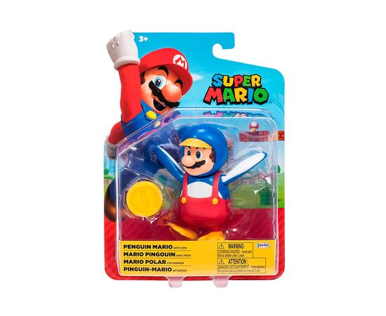 Фігурка Super Mario з артикуляцією - Маріо-пінгвін 10 см (40824i), зображення 8 Фігурка Super Mario з артикуляцією - Маріо-пінгвін 10 см (40824i), зображення 8