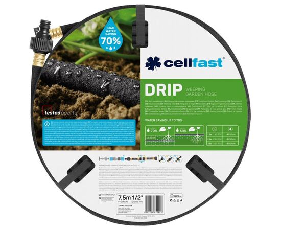 Шланг для поливу Cellfast DRIP для краплинного поливу, 1/2', 15м (19-002)