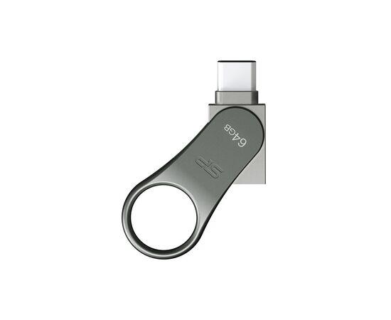 USB флеш накопитель Silicon Power 128 GB DriveMobile C80 USB 3.1 + Type-C Silver (SP128GBUC3C80V1S), изображение 2 USB флеш накопитель Silicon Power 128 GB DriveMobile C80 USB 3.1 + Type-C Silver (SP128GBUC3C80V1S), изображение 2