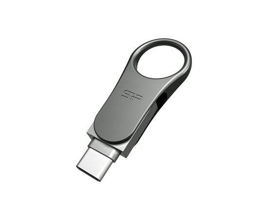 USB флеш накопитель Silicon Power 128 GB DriveMobile C80 USB 3.1 + Type-C Silver (SP128GBUC3C80V1S), изображение 3 USB флеш накопитель Silicon Power 128 GB DriveMobile C80 USB 3.1 + Type-C Silver (SP128GBUC3C80V1S), изображение 3