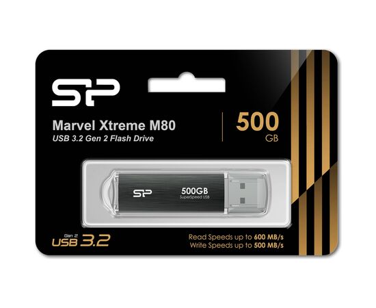 USB флеш накопитель Silicon Power 500 GB Silicon Marvel Xtreme M80 USB 3.2 (SP500GBUF3M80V1G), изображение 2 USB флеш накопитель Silicon Power 500 GB Silicon Marvel Xtreme M80 USB 3.2 (SP500GBUF3M80V1G), изображение 2