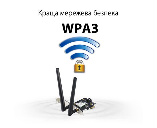 Мережева карта Wi-Fi ASUS PCE-AXE5400 (90IG07I0-ME0B10), зображення 4 Мережева карта Wi-Fi ASUS PCE-AXE5400 (90IG07I0-ME0B10), зображення 4