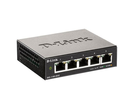 Коммутатор сетевой D-Link DGS-1100-05V2/E, изображение 2 Коммутатор сетевой D-Link DGS-1100-05V2/E, изображение 2
