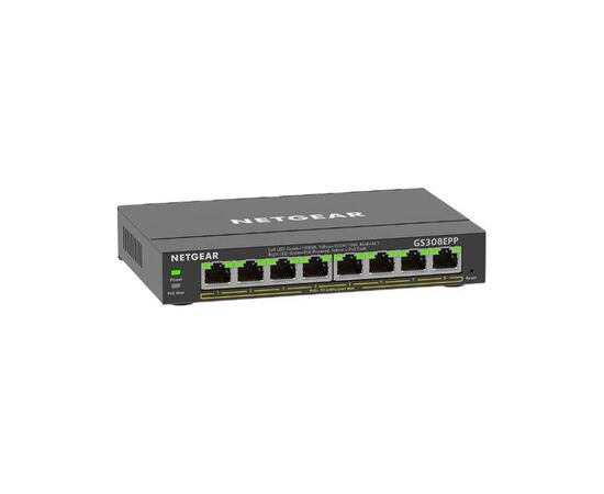 Коммутатор сетевой Netgear GS308EPP-100PES, изображение 3 Коммутатор сетевой Netgear GS308EPP-100PES, изображение 3