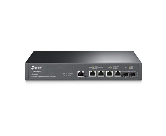 Коммутатор сетевой TP-Link TL-SX3206HPP 2xSFP+ (10GE) 4x10GE LAN console+microUSB L2 JetStream 19" 1U (TL-SX3206HPP)