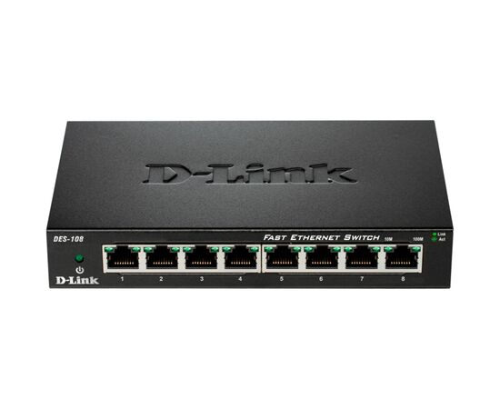 Коммутатор сетевой D-Link DES-108/E, изображение 2 Коммутатор сетевой D-Link DES-108/E, изображение 2