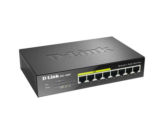 Коммутатор сетевой D-Link DGS-1008P/E, изображение 2 Коммутатор сетевой D-Link DGS-1008P/E, изображение 2