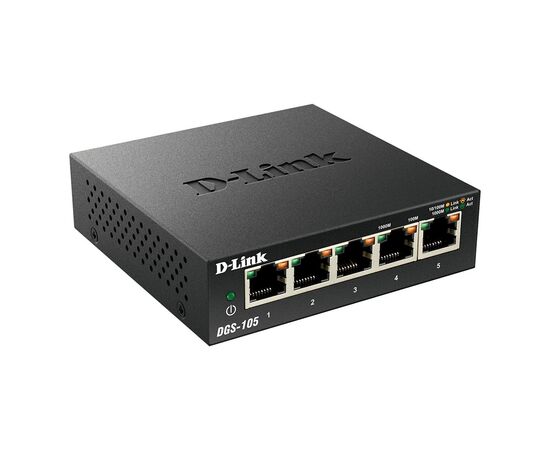 Коммутатор сетевой D-Link DGS-105/E, изображение 2 Коммутатор сетевой D-Link DGS-105/E, изображение 2