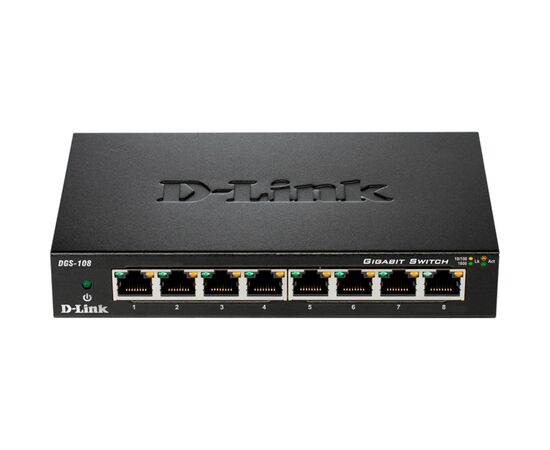 Коммутатор сетевой D-Link DGS-108/E, изображение 2 Коммутатор сетевой D-Link DGS-108/E, изображение 2