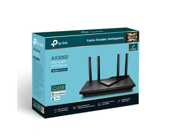 Маршрутизатор TP-Link ARCHER-AX55-PRO, изображение 5 Маршрутизатор TP-Link ARCHER-AX55-PRO, изображение 5