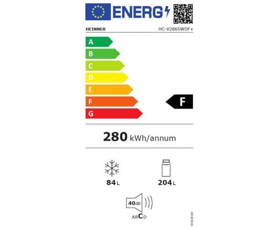 Холодильник HEINNER HC-V286SWDF+, изображение 3 Холодильник HEINNER HC-V286SWDF+, изображение 3