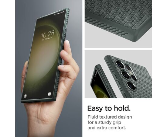 Чехол для мобильного телефона Spigen Samsung Galaxy S23 Ultra Liquid Air, Abyss Green (ACS05615), изображение 3 Чехол для мобильного телефона Spigen Samsung Galaxy S23 Ultra Liquid Air, Abyss Green (ACS05615), изображение 3
