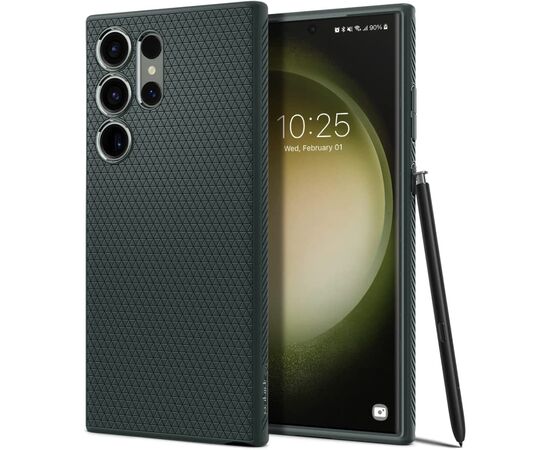 Чехол для мобильного телефона Spigen Samsung Galaxy S23 Ultra Liquid Air, Abyss Green (ACS05615), изображение 9 Чехол для мобильного телефона Spigen Samsung Galaxy S23 Ultra Liquid Air, Abyss Green (ACS05615), изображение 9