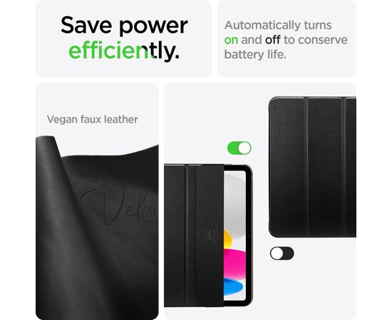 Чохол до планшета Spigen Apple iPad 10.9" (2022) Smart Fold, Black (ACS05309), зображення 8 Чохол до планшета Spigen Apple iPad 10.9" (2022) Smart Fold, Black (ACS05309), зображення 8
