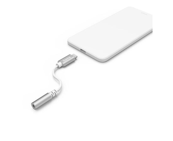 Переходник Lightning to Jack 3,5 White Hama (00201523), изображение 2 Переходник Lightning to Jack 3,5 White Hama (00201523), изображение 2