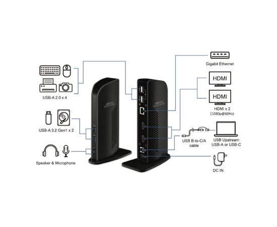 Порт-репликатор Durabook USB 3.0 Docking Station (DDXAUD), изображение 2 Порт-репликатор Durabook USB 3.0 Docking Station (DDXAUD), изображение 2