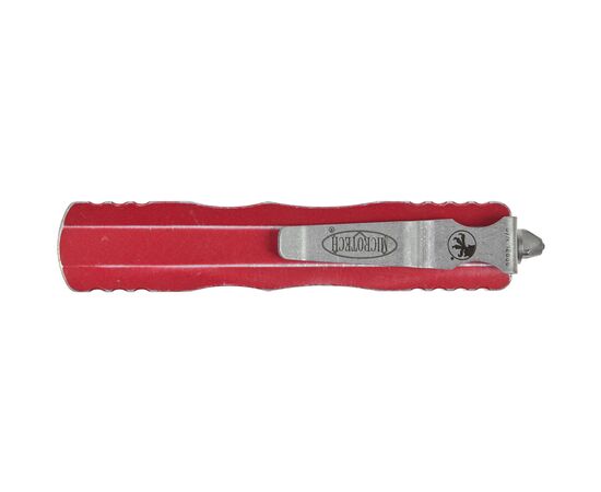 Ніж Microtech Dirac Double Edge Stonewash Distressed Red (225-10DRD), зображення 4 Ніж Microtech Dirac Double Edge Stonewash Distressed Red (225-10DRD), зображення 4