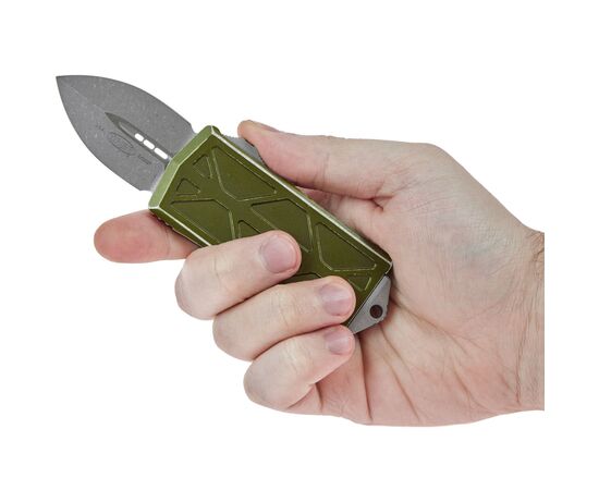 Ніж Microtech Exocet Double Edge Stonewash Distressed OD Green (157-10DOD), зображення 5 Ніж Microtech Exocet Double Edge Stonewash Distressed OD Green (157-10DOD), зображення 5