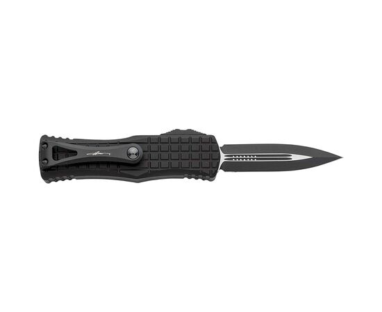 Ніж Microtech Hera Double Edge Black Blade FRAG OTF Tactical Serrator Blue (702-1TFRS), зображення 2 Ніж Microtech Hera Double Edge Black Blade FRAG OTF Tactical Serrator Blue (702-1TFRS), зображення 2