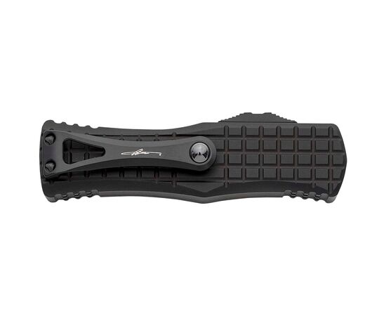 Ніж Microtech Hera Double Edge Black Blade FRAG OTF Tactical Serrator Blue (702-1TFRS), зображення 4 Ніж Microtech Hera Double Edge Black Blade FRAG OTF Tactical Serrator Blue (702-1TFRS), зображення 4