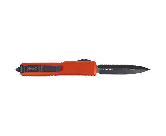 Ніж Microtech Ultratech Double Edge Black Blade FS Serrator Orange (122-3OR), зображення 2 Ніж Microtech Ultratech Double Edge Black Blade FS Serrator Orange (122-3OR), зображення 2